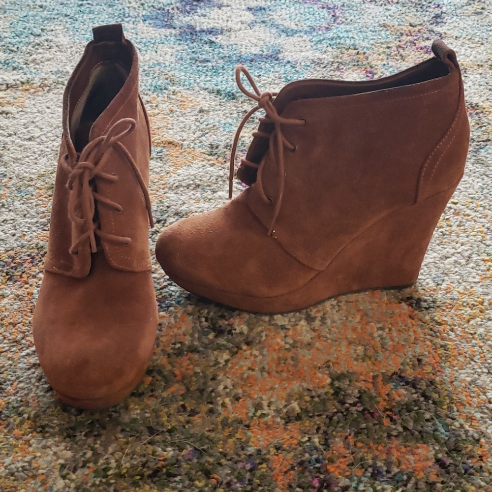 Jessica Simpson Lace-up Wedge Booties